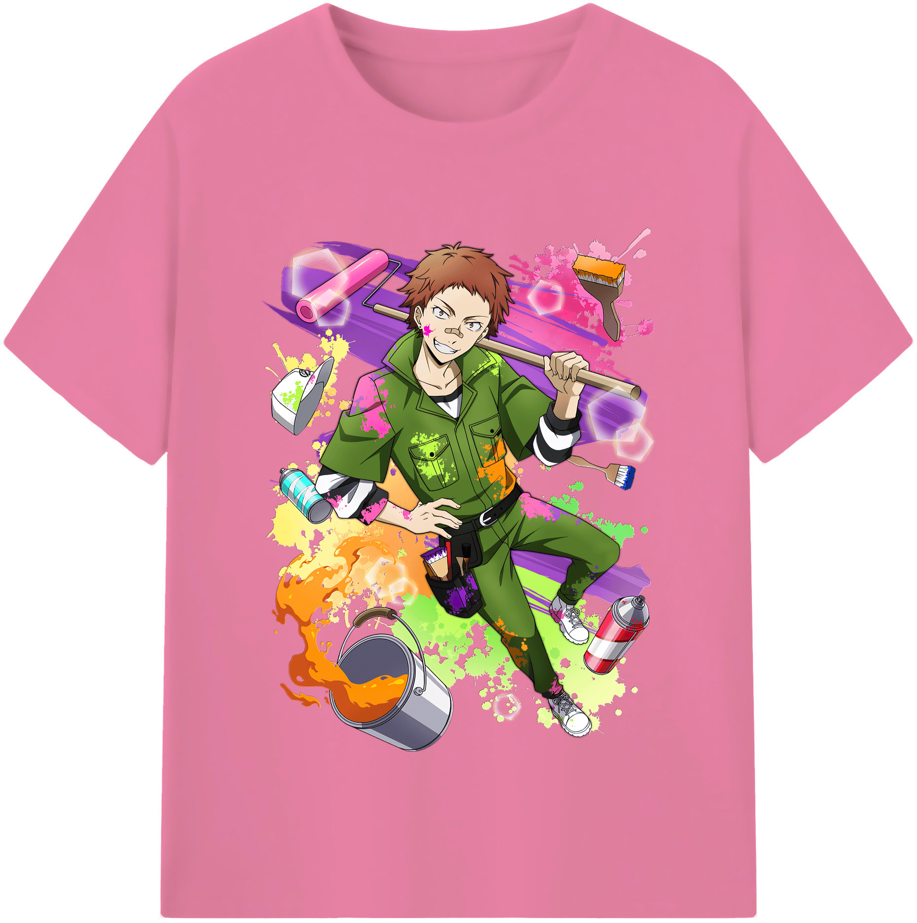 （画像用） 文豪ストレイドッグス Bungo Stray Dogs 綿100％半袖Tシャツ（フロントプリント）